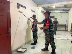 Sinergi Tiga Pilar, Koramil 05/Kramatjati Bantu Pengecatan Kantor Sekretariat RW.06
