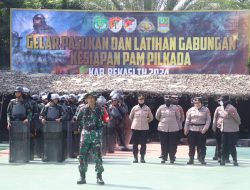 Kodim 0509/Kabupaten Bekasi Gelar Latihan Gladi Posko II “Waspada Karta XXIV” untuk Penanganan Konflik Sosial Pilkada Serentak