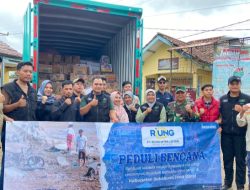 PT. Riung Mitra Lestari Bekasi Berikan Bantuan Pada Pengungsi Korban Bencana Alam di Purabaya