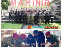 Perkuat Sinergi TNI–Polri, Brimob Polda Metro Jaya Sampaikan Ucapan Dirgahayu TNI ke-80 ke Korps Marinir