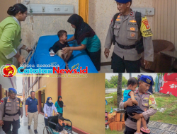 Bhabinkamtibmas Polair Evakuasi Balita Sakit Hernia di Muara Gembong, Dioperasi di RS Polri