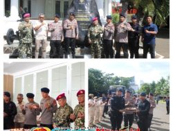 Brimob Metro Jaya Kunjungi Mako Korps Marinir dalam Rangka HUT ke-80 Marinir TNI AL