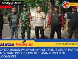 Jaga Keamanan Wilayah, Kodim 0505/JT Gelar Patroli dan Siskamling Keliling Bersama Komduk di Pulogadung
