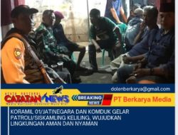 Koramil 01/Jatinegara dan Komduk Gelar Patroli/Siskamling Keliling, Wujudkan Lingkungan Aman dan Nyaman