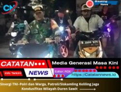 Sinergi TNI–Polri dan Warga, Patroli/Siskamling Keliling Jaga Kondusifitas Wilayah Duren Sawit