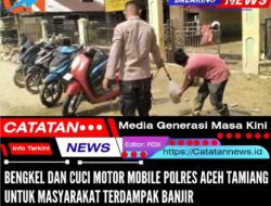 Bengkel dan Cuci Motor Mobile Polres Aceh Tamiang Untuk Masyarakat Terdampak Banjir