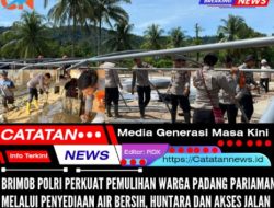 Brimob Polri Perkuat Pemulihan Warga Padang Pariaman Melalui Penyediaan Air Bersih, Huntara dan Akses Jalan