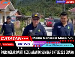 Polri Gelar Bakti Kesehatan di Sumbar untuk 222 Orang