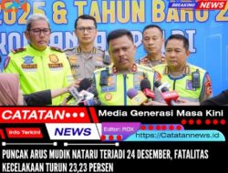 Puncak Arus Mudik Nataru Terjadi 24 Desember, Fatalitas Kecelakaan Turun 23,23 Persen