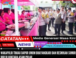 Wakapolri Tinjau Dapur Umum Bhayangkari dan Resmikan Sumur Bor di Huntara Asam Pulau