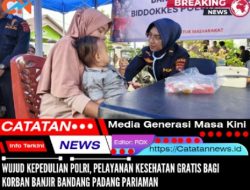 Wujud Kepedulian Polri, Pelayanan Kesehatan Gratis Bagi Korban Banjir Bandang Padang Pariaman