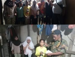 Panglima DPC Bersama PAC GRIB Jaya Kecamatan Cisoka Santuni Anak Yatim   