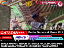 Brimob Madago Respon: Satbrimob Polda Sulteng Hadir Bantu Warga Terdampak Longsor di Pamona Utara