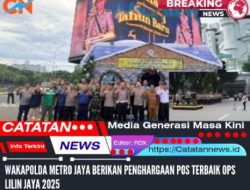 Wakapolda Metro Jaya Berikan Penghargaan Pos Terbaik Ops Lilin Jaya 2025