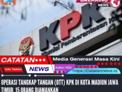 Operasi Tangkap Tangan (OTT) KPK di Kota Madiun Jawa Timur, 15 Orang Diamankan