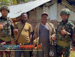 Tulus Dan Suci, Satgas Yonif 521/DY Hadir Berbagi Sembako dan Pelayanan Kesehatan di Napua