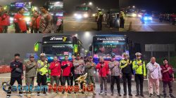 Polres Sukabumi Kawal Pemberangkatan 4.660 Buruh ke Monas, Kapolres: Jaga Ketertiban dan Nama Baik Daerah