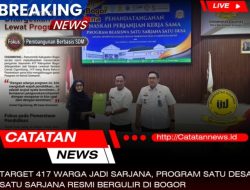 Target 417 Warga Jadi Sarjana, Program Satu Desa Satu Sarjana Resmi Bergulir di Bogor