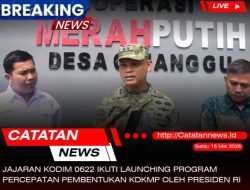 Jajaran Kodim 0622 Ikuti Launching Program Percepatan Pembentukan KDKMP oleh Presiden RI