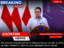 Pelatihan Vokasi Batch 2 Dibuka Mulai 19 Mei: Kuota 30 Ribu Peserta, Gratis dan Bersertifikat BNSP