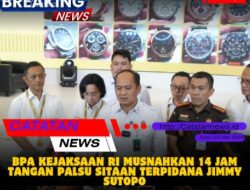 BPA Kejaksaan RI Musnahkan 14 Jam Tangan Palsu Sitaan Terpidana Jimmy Sutopo