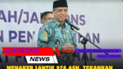 Menaker Lantik 976 ASN, Tekankan Semangat Belajar, Integritas, dan Kekompakan