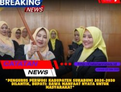 Pengurus Perwosi Kabupaten Sukabumi 2026-2030 Dilantik, Bupati: Bawa Manfaat Nyata untuk Masyarakat