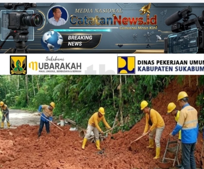 UPTD Jampangtengah & Warga Gotong Royong Bersihkan Material Longsor Sejak April